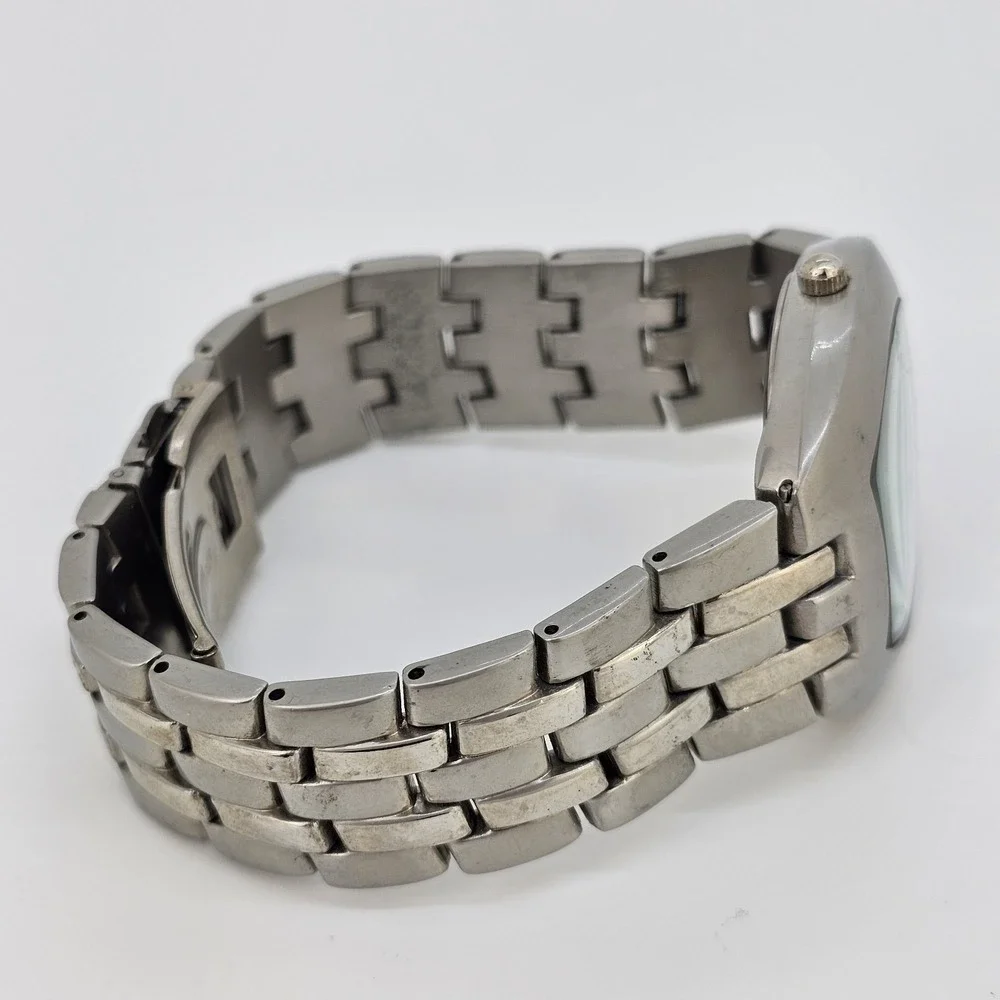 Fred Belay Men's Watch 37MM White‎ Dial Gray Bracelet Band 7.5